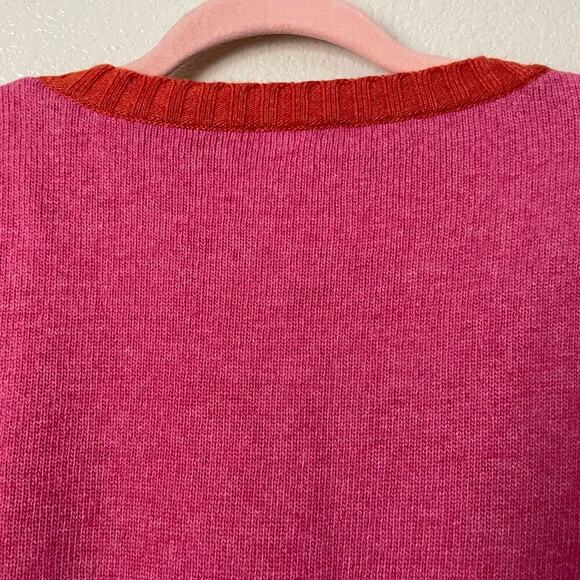 Sundance Sweater Womens Small‎ Pink Orange Wool Cashmere Knit Pockets Retro Boho - Picture 10 of 13